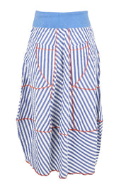 Product shot of the Guru Skirt – Ocean in colour Ocean, from the back