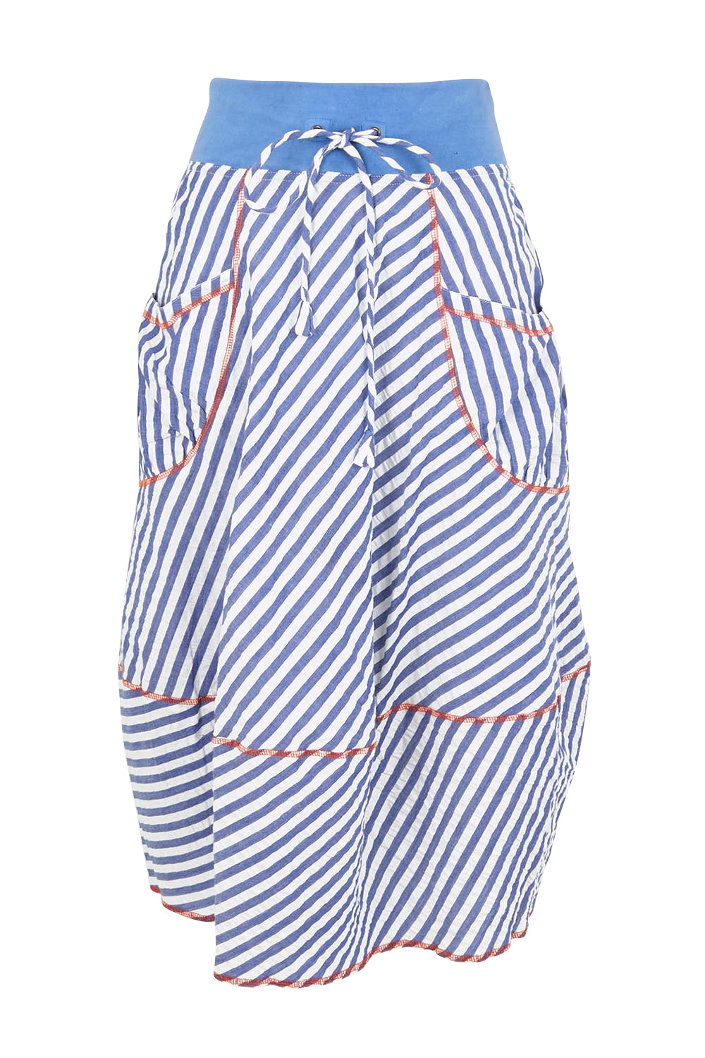 Product shot of the Guru Skirt – Ocean in colour Ocean, from the front