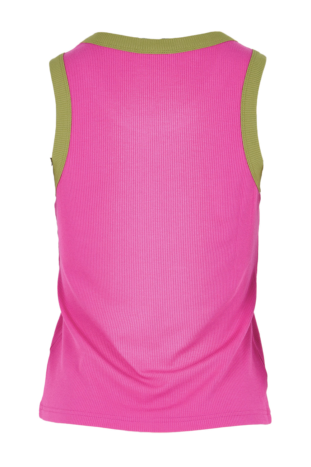 Product shot of the Bellissimo Tank Top – Raspberry in colour Raspberry, from the back