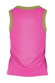 Product shot of the Bellissimo Tank Top – Raspberry in colour Raspberry, from the back