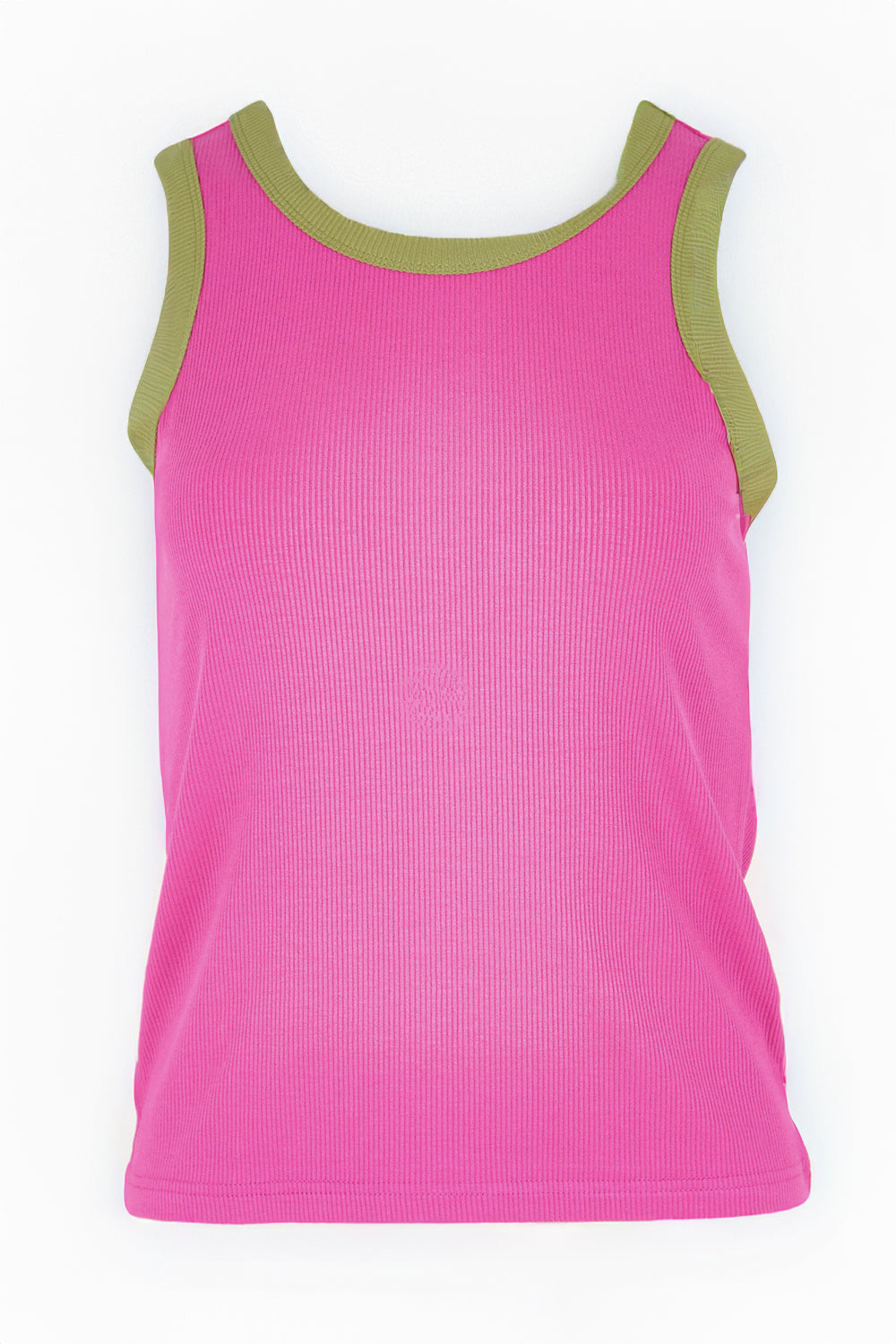 Product shot of the Bellissimo Tank Top – Raspberry in colour Raspberry, from the front