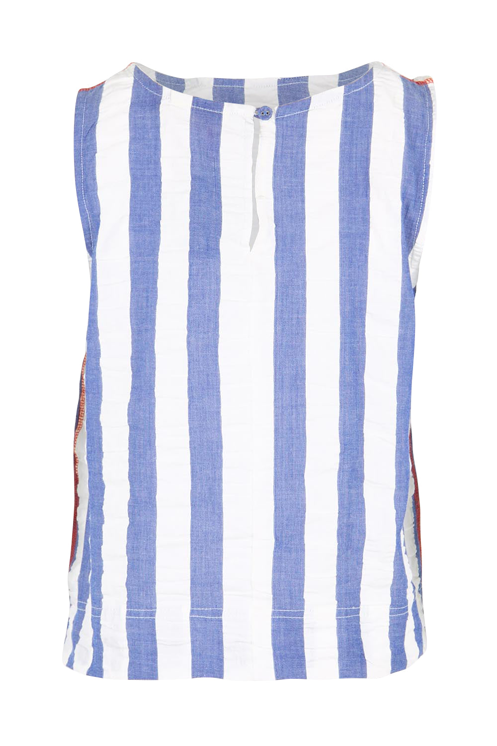 Product shot of the Hara Top – Ocean in colour Ocean, from the back