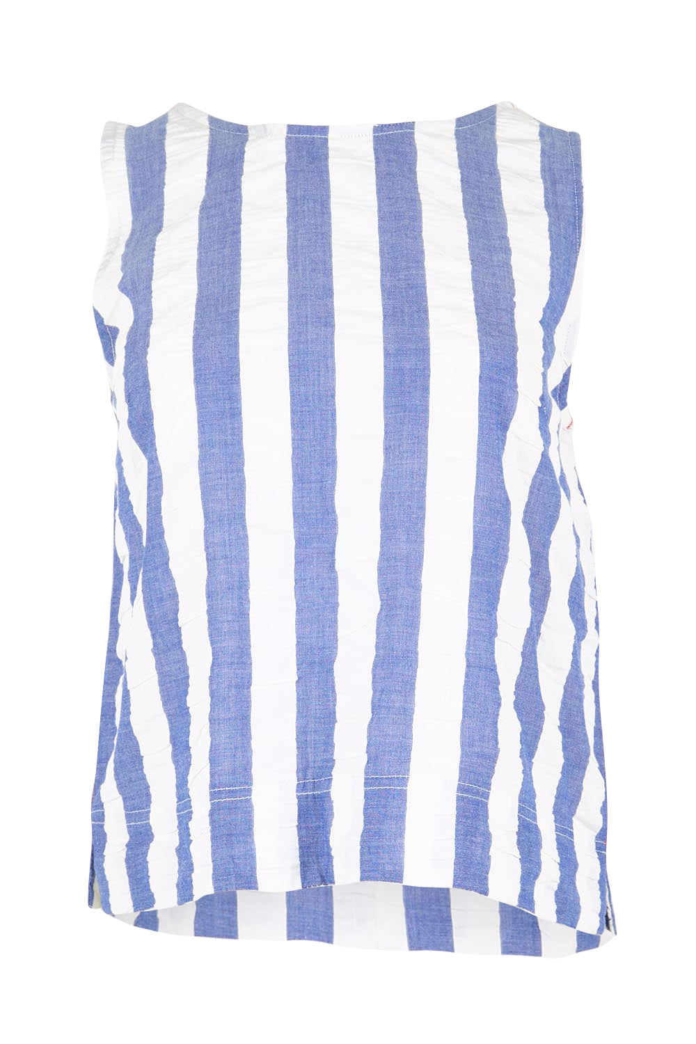Product shot of the Hara Top – Ocean in colour Ocean, from the front