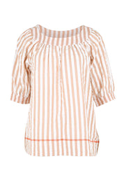 Product shot of the Bliss Top – Sandy in colour Sandy, from the front