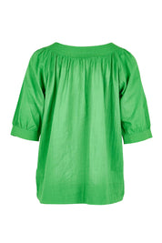 Product shot of the Bliss Top - Apple in colour Apple, from the back