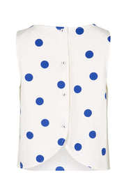 Product shot of the Rose Top – Polkadot in colour Polkadot, from the back