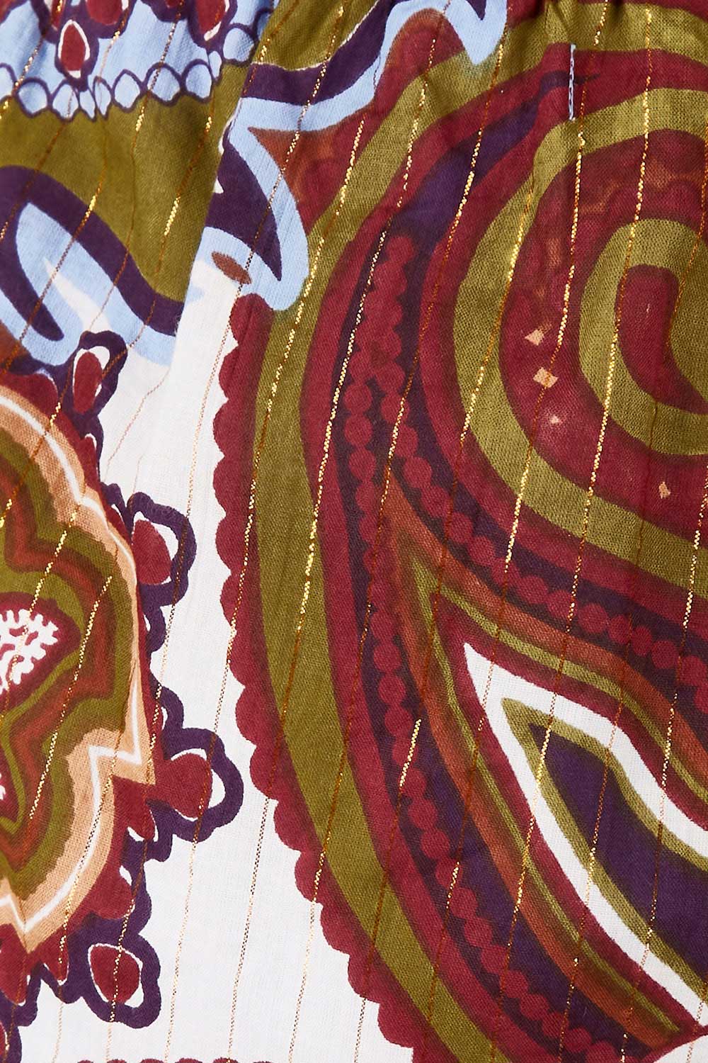 Product shot of the Quincy Pant in colour Juniper (Green), detail