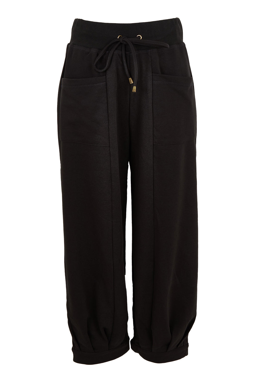 Product shot of the Guru Cotton Blend Track in colour Black (Black), from the front