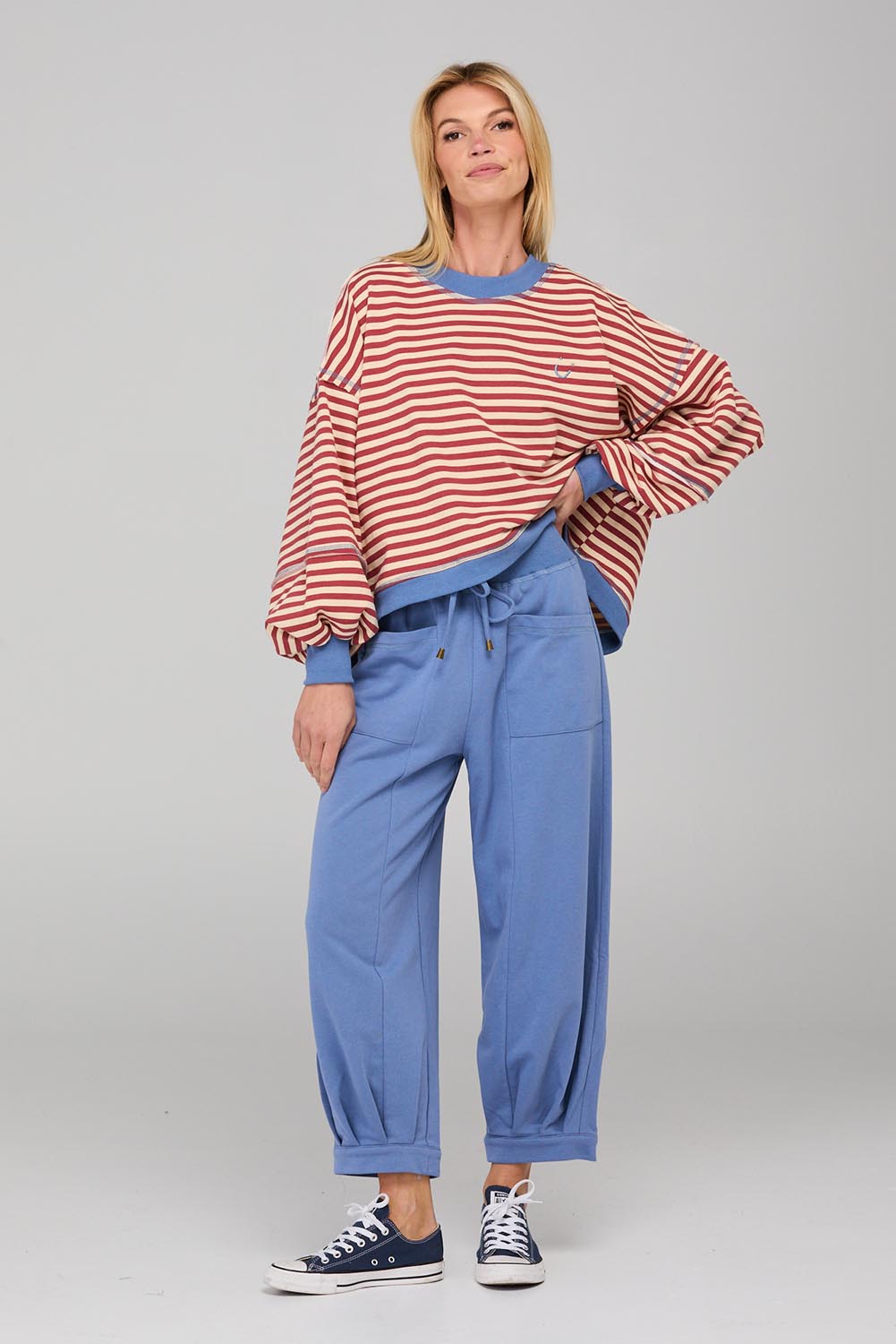 Guru Cotton Blend Track Pant - Blue