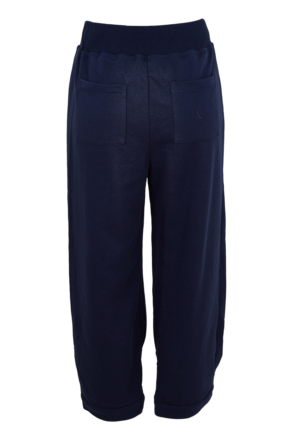 Product shot of the Guru Cotton Blend Track in colour Navy (Blue), from the back