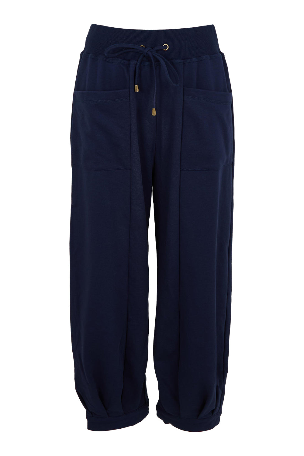 Product shot of the Guru Cotton Blend Track in colour Navy (Blue), from the front
