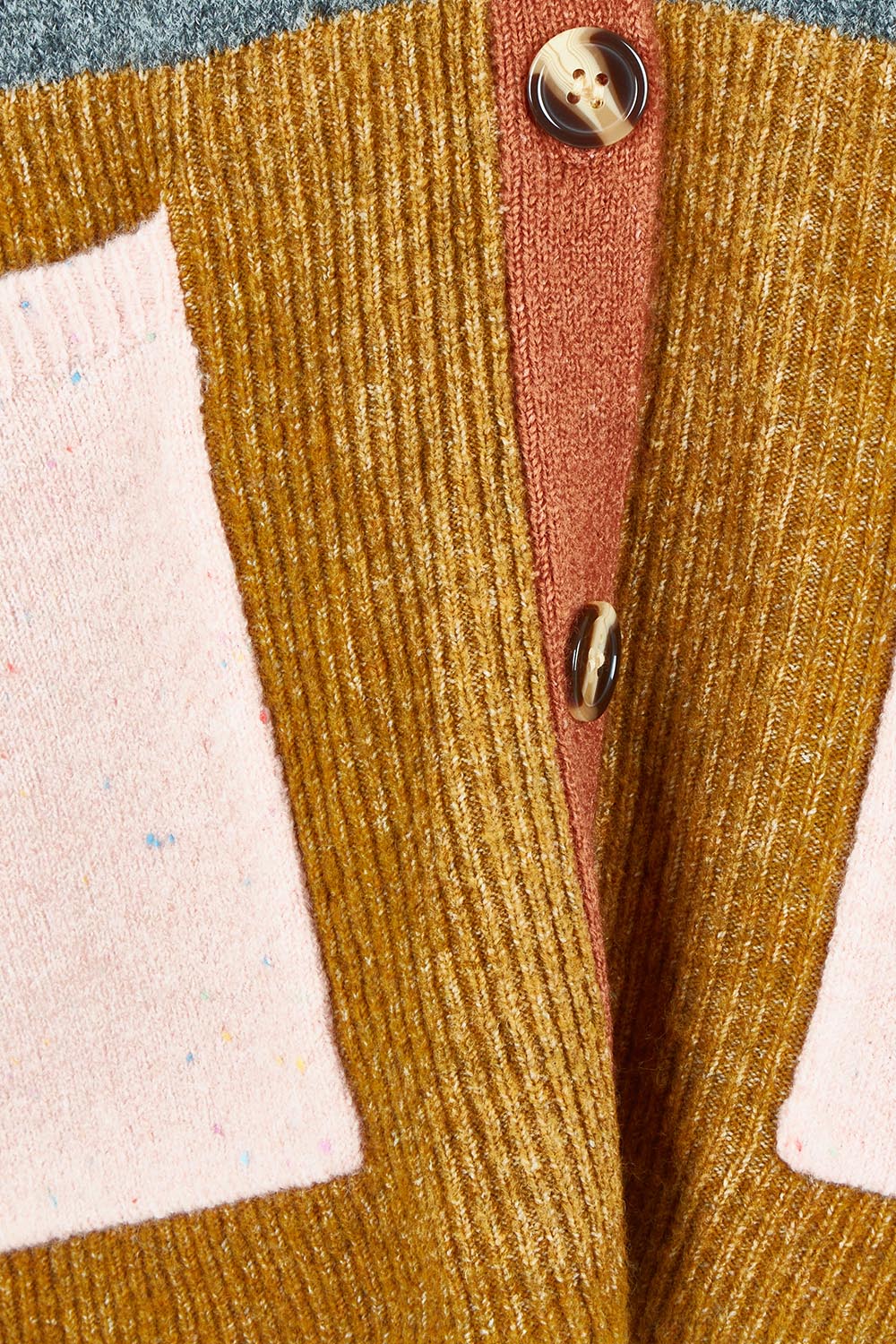 Product shot of the Remi Cardigan in colour Grey (Grey), detail