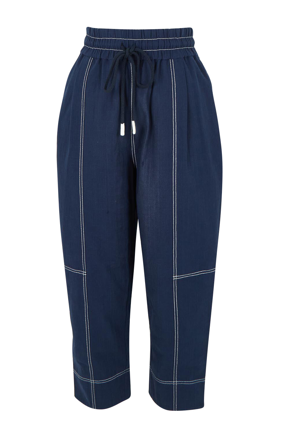 Product shot of the Jonte Pant in colour Navy (Blue), from the front