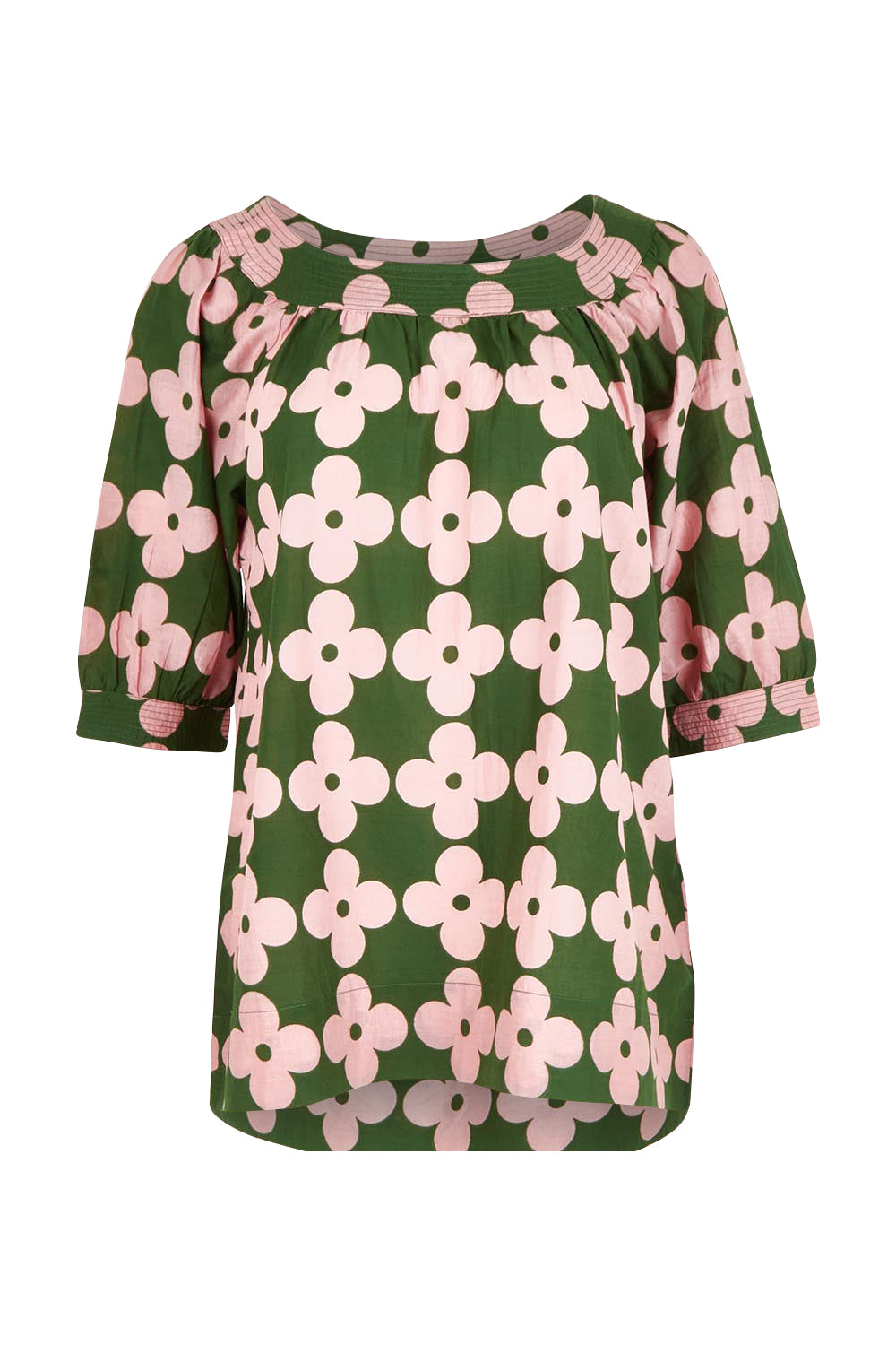 Product shot of the Bliss Top in colour Keiko, from the front