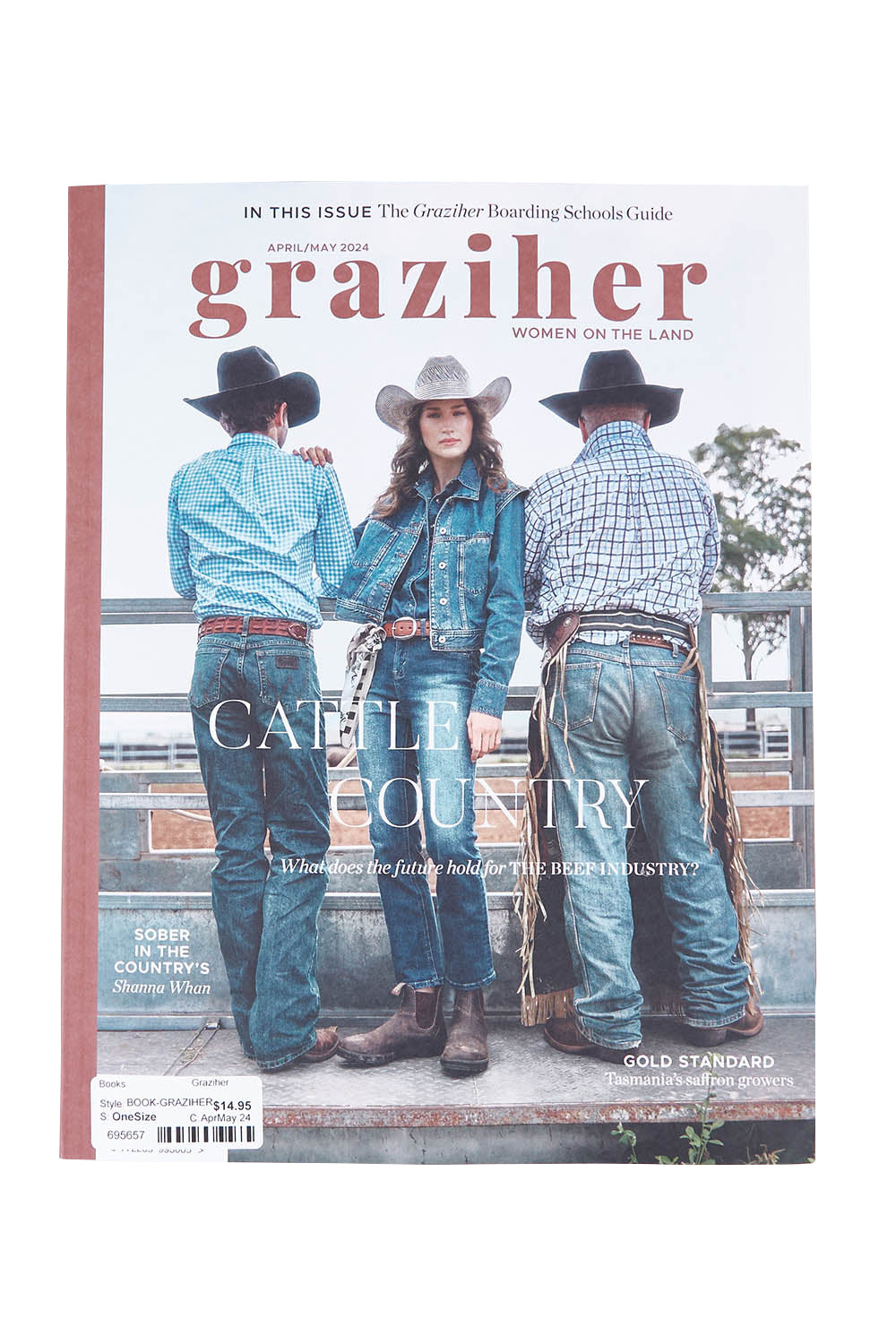 Product shot of the Graziher in colour AprMay 24 (Black), from the front