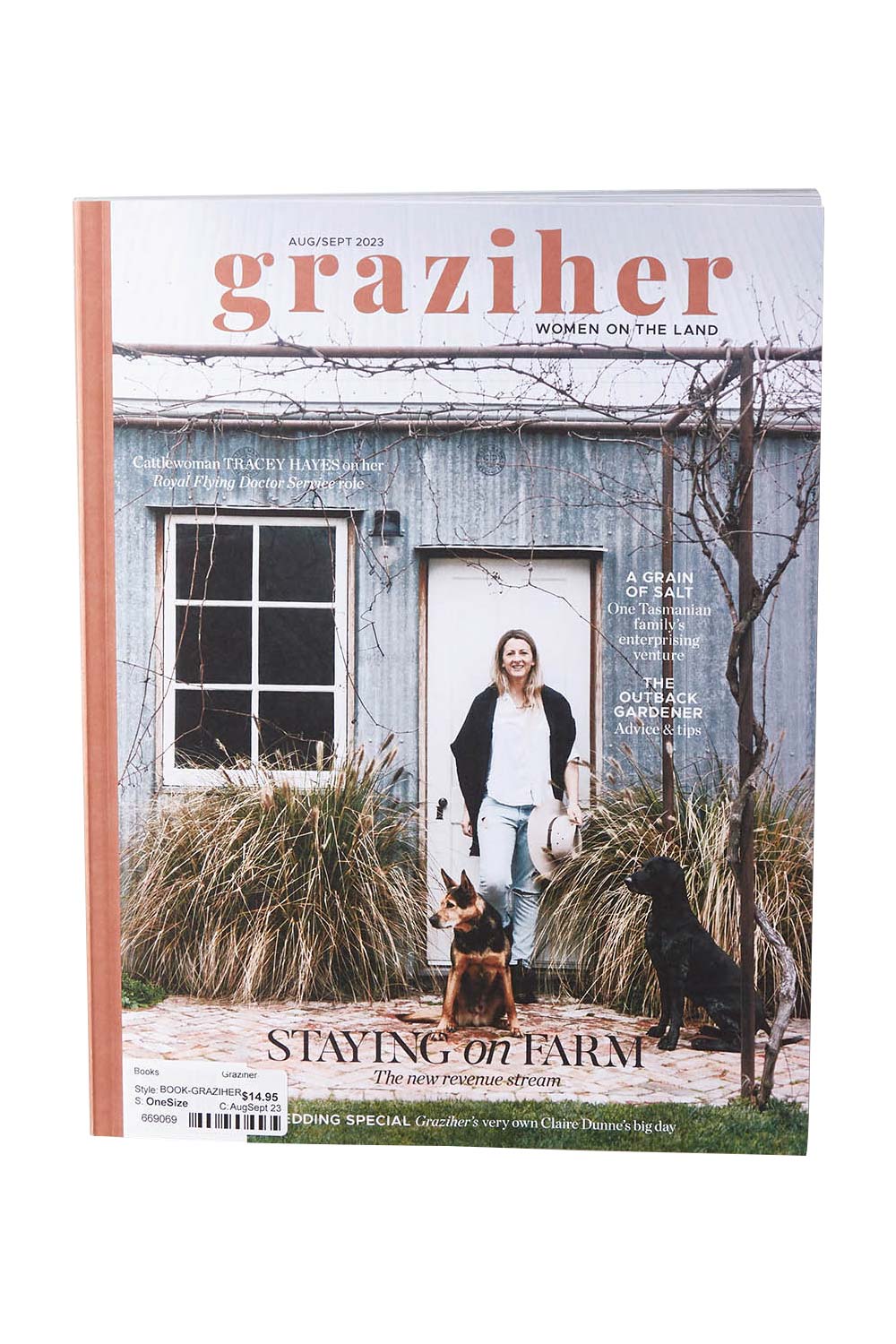 Product shot of the Graziher in colour AugSept23 (Black), from the front