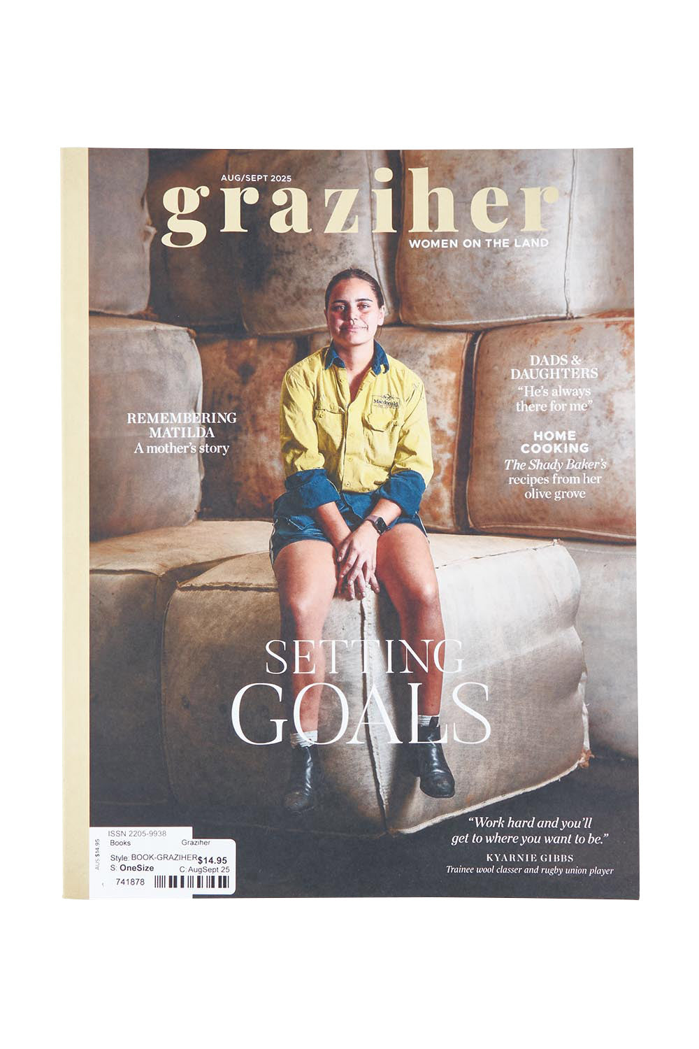Product shot of the Graziher in colour AugSept (Black), from the front