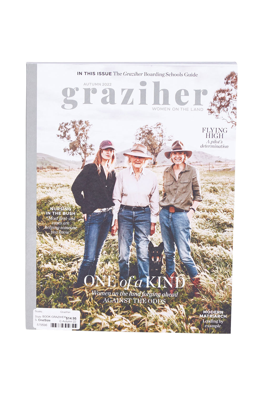 Product shot of the Graziher in colour Autumn 22 (Black), from the front