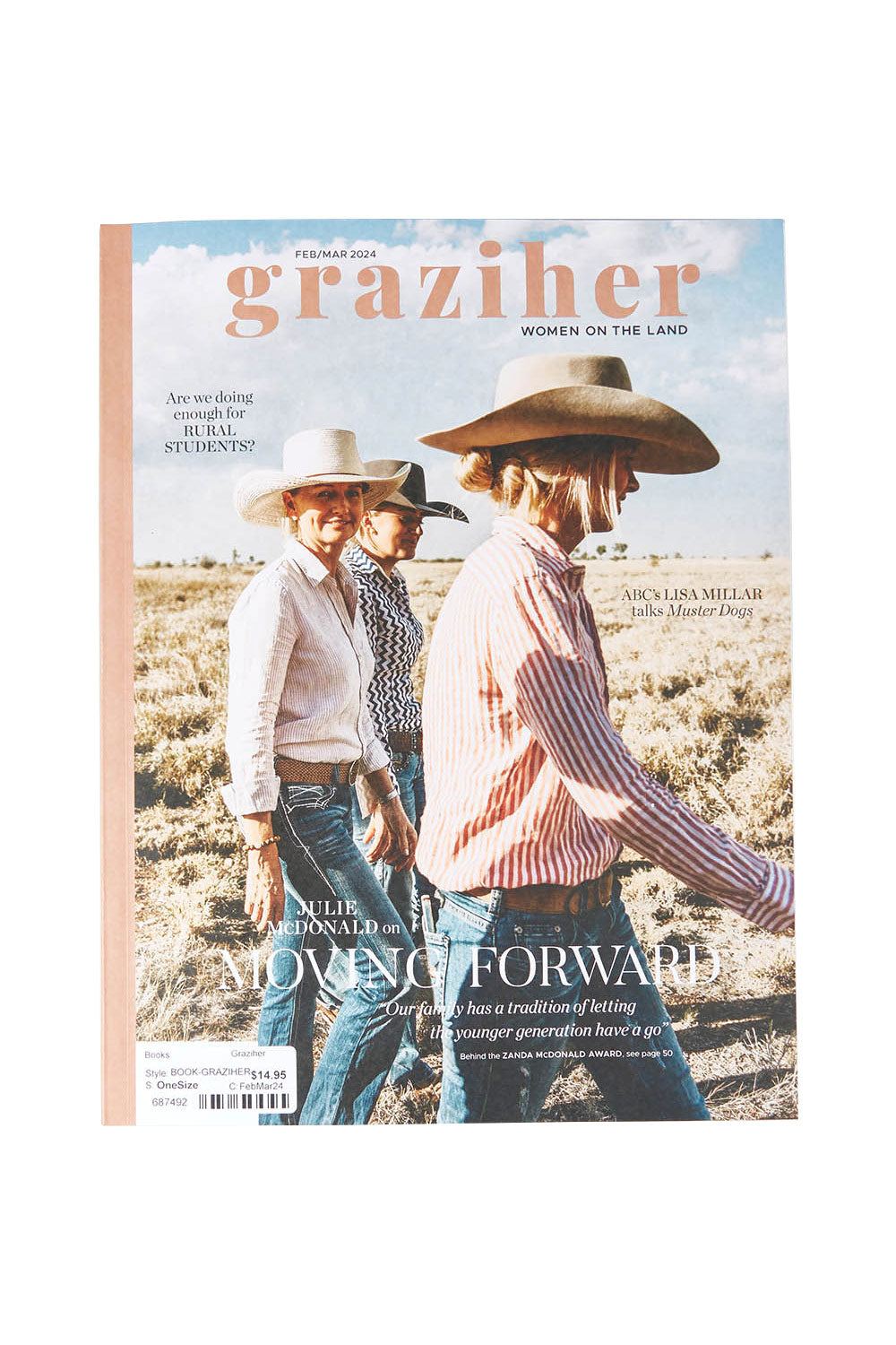 Product shot of the Graziher in colour FebMar 24 (Black), from the front