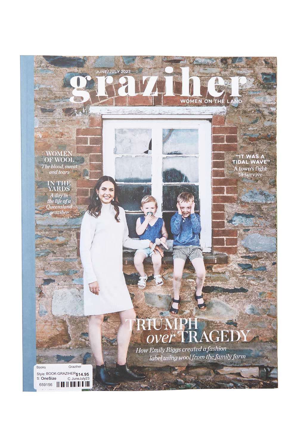 Product shot of the Graziher in colour JuneJuly23 (Black), from the front