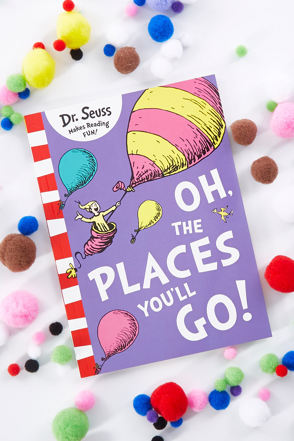 A model wearing size OneSize of the Oh The Places You'll Go in colour Places (Black), from the front, showing the whole outfit