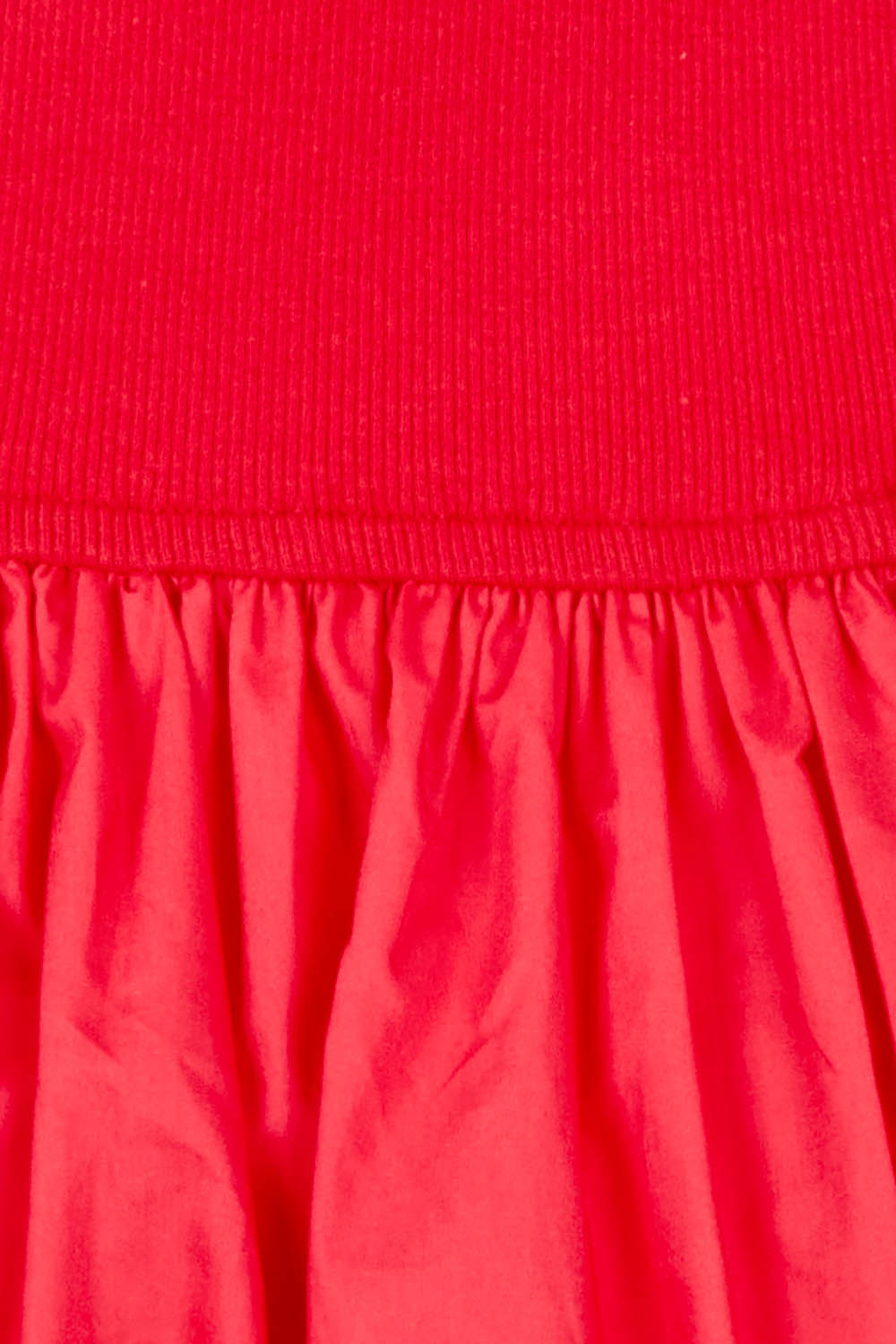 Product shot of the Daphne Cotton Blend Dress in colour Chilli (Red), detail