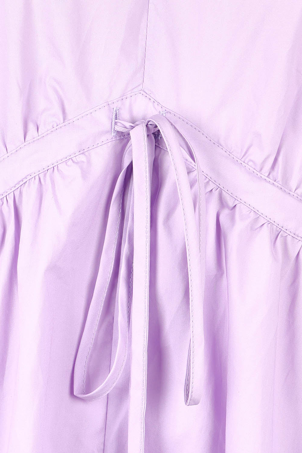 Product shot of the Daylight Cotton Dress in colour Lilac (Purple), detail