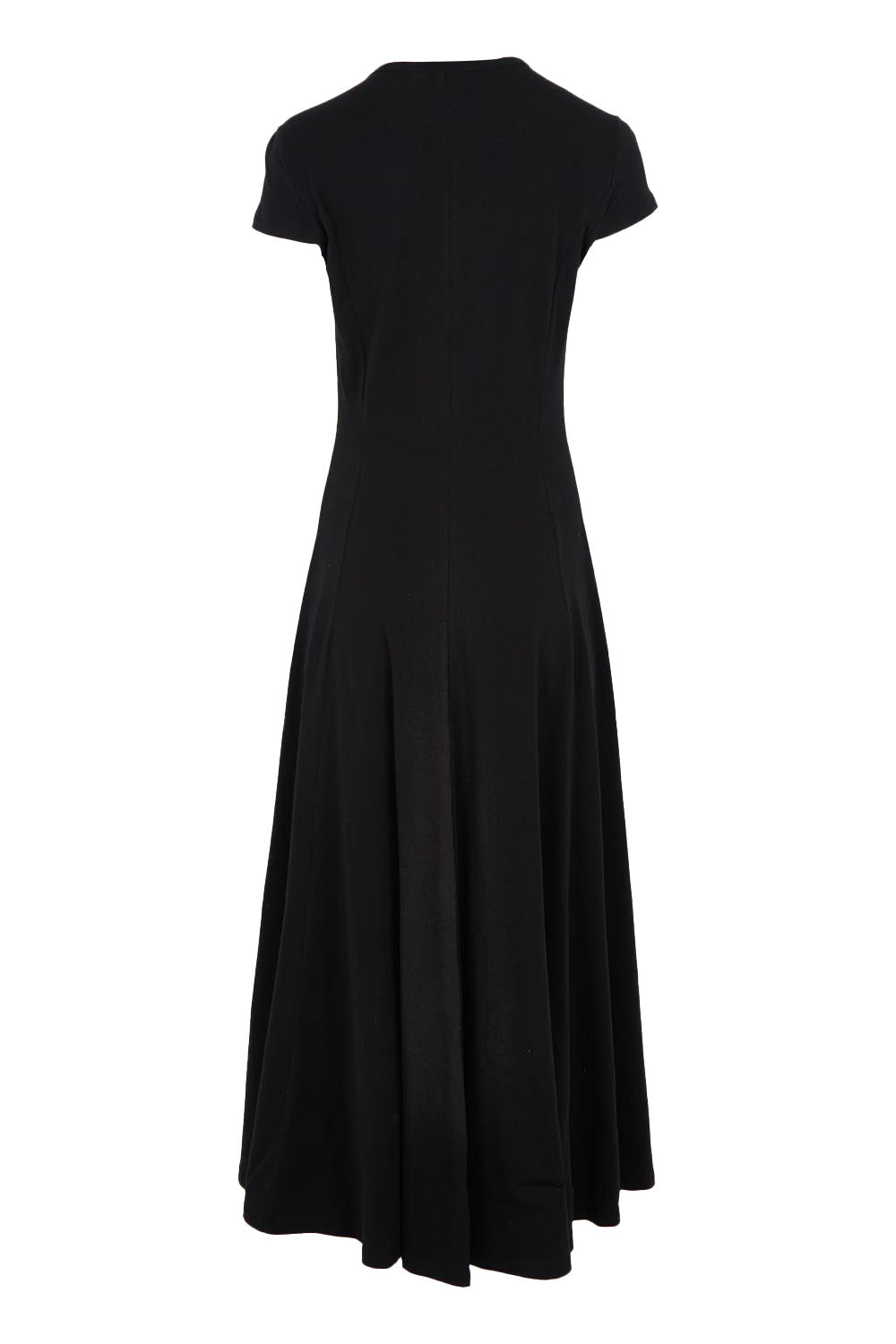 Product shot of the Sylvie Cotton Dress in colour Black (Black), from the back