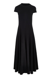 Product shot of the Sylvie Cotton Dress in colour Black (Black), from the front
