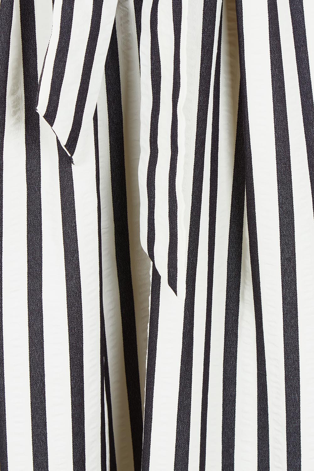 Product shot of the Avalon Dress in colour Blackstrip, detail