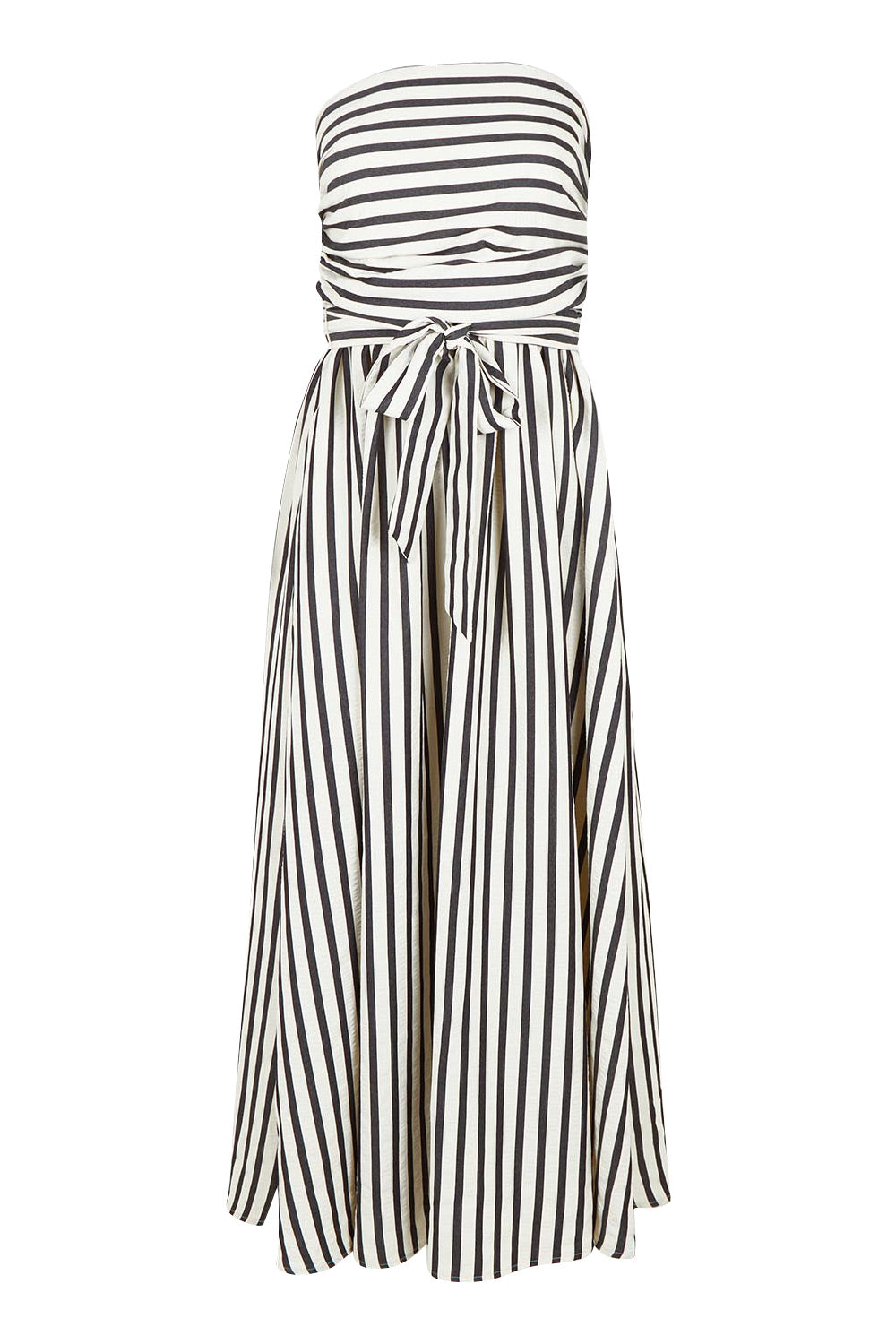 Product shot of the Avalon Dress in colour Blackstrip, from the front