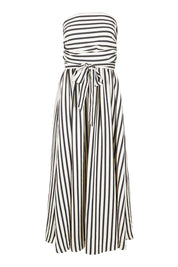 Product shot of the Avalon Dress in colour Blackstrip, from the front