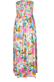 Product shot of the Avalon Dress in colour Electricbl, from the back