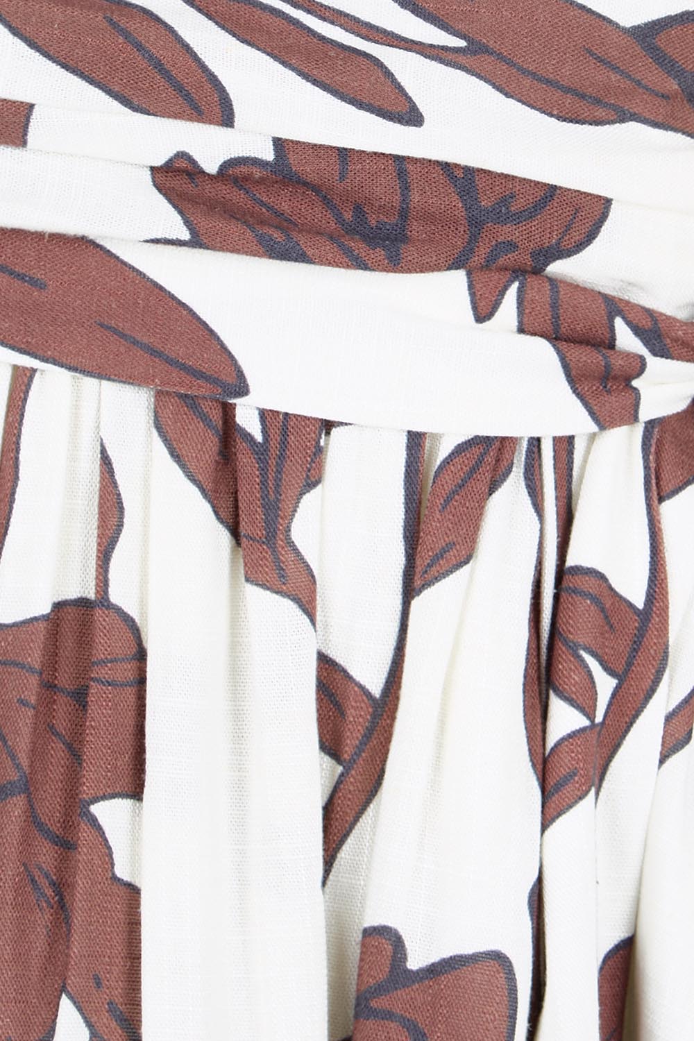 Product shot of the Avalon Dress - Siennavine in colour Siennavine, showing detail