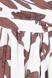 Product shot of the Avalon Dress - Siennavine in colour Siennavine, showing detail