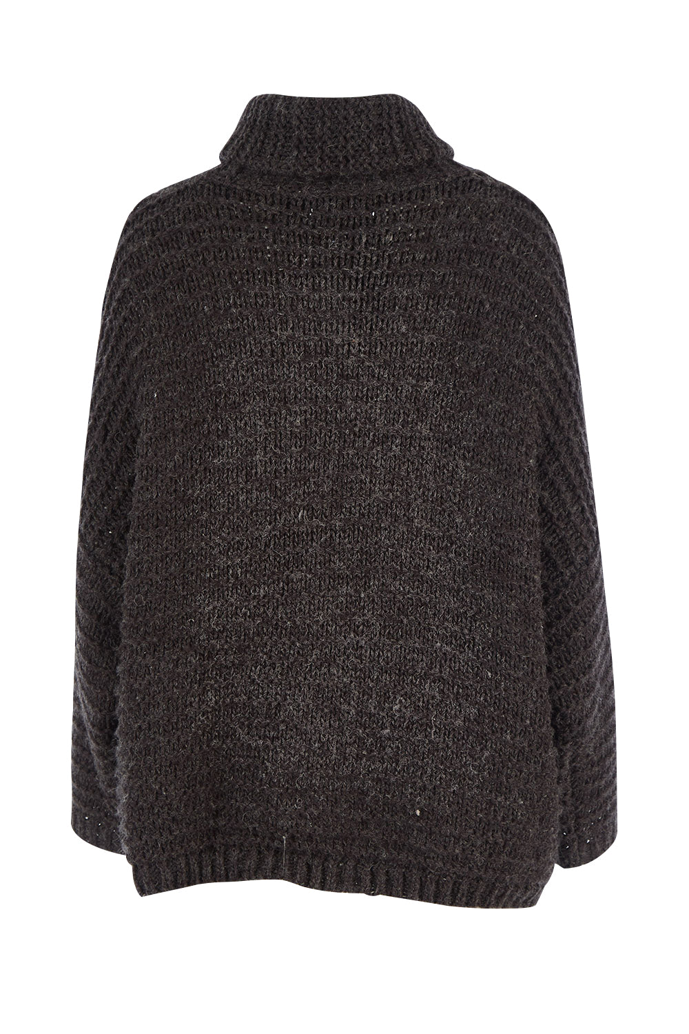 Product shot of the Saffron Knit in colour Black (Black), from the back