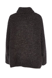 Product shot of the Saffron Knit in colour Black (Black), from the back
