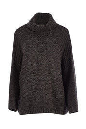 Product shot of the Saffron Knit in colour Black (Black), from the front