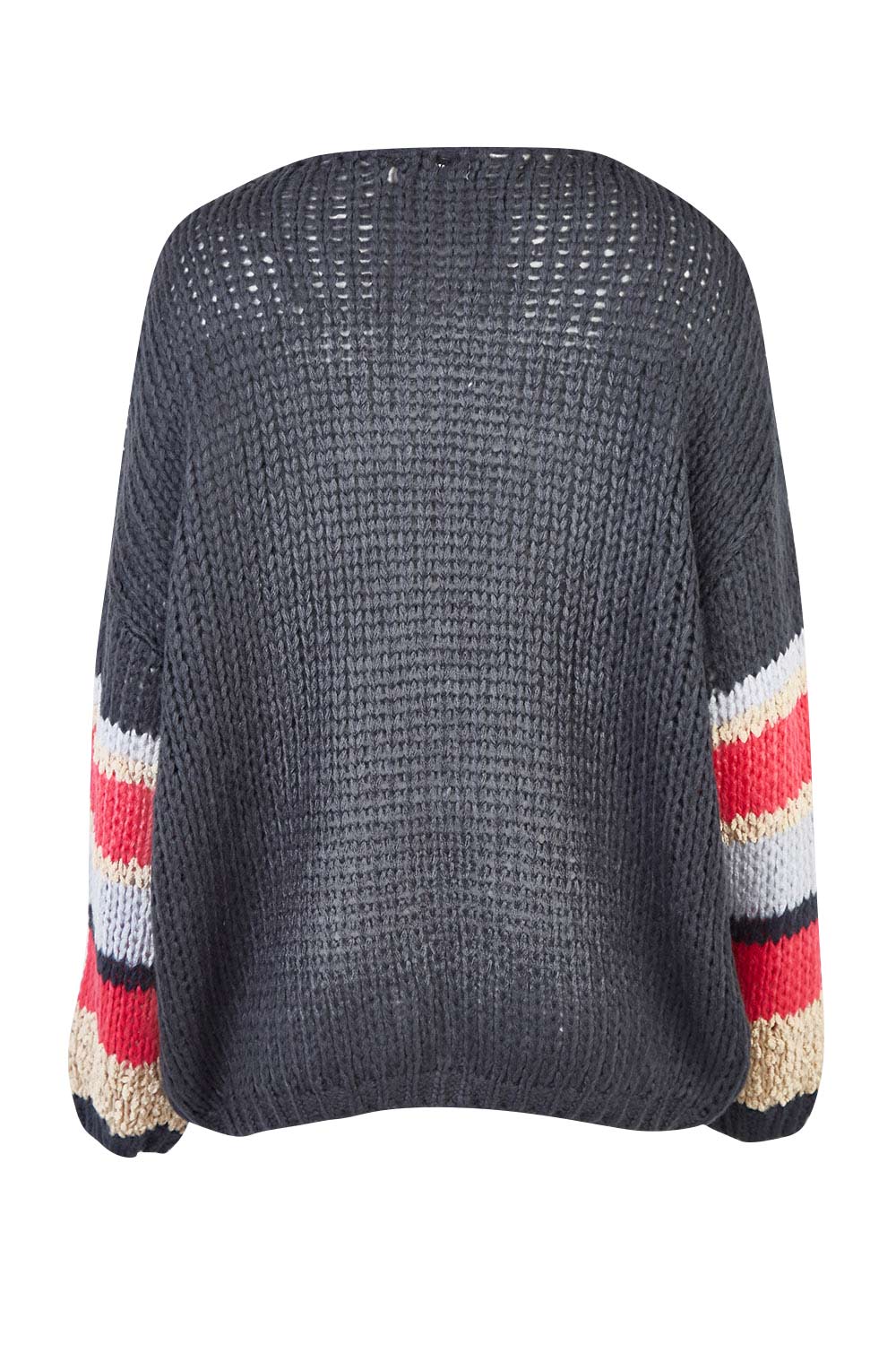 Product shot of the Cassidy Knit in colour Navy (Blue), from the back