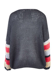 Product shot of the Cassidy Knit in colour Navy (Blue), from the back