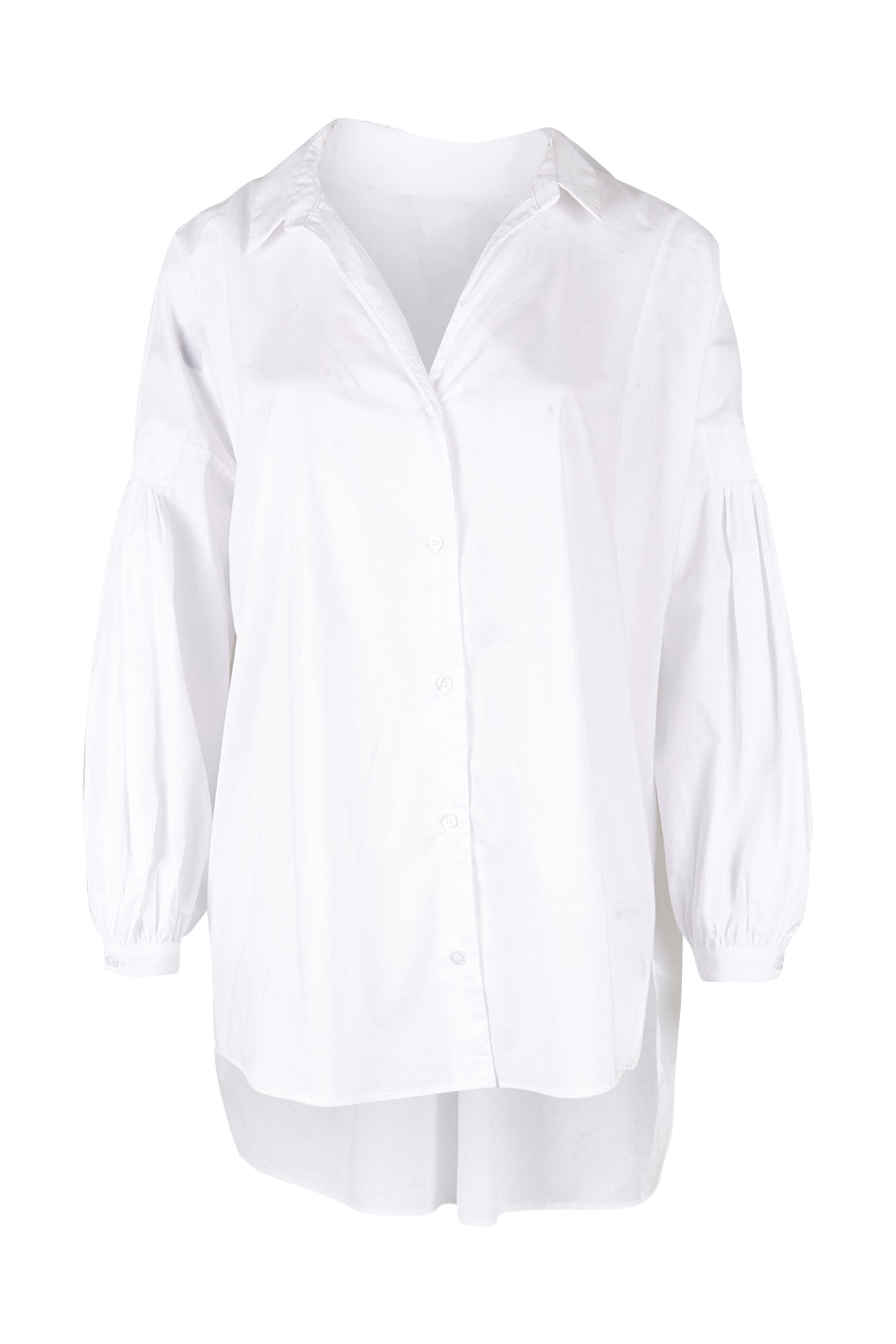 Product shot of The Duchess Shirt in colour White (White), from the front