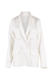 Product shot of the Elevate Jacket in colour White (White), from the front