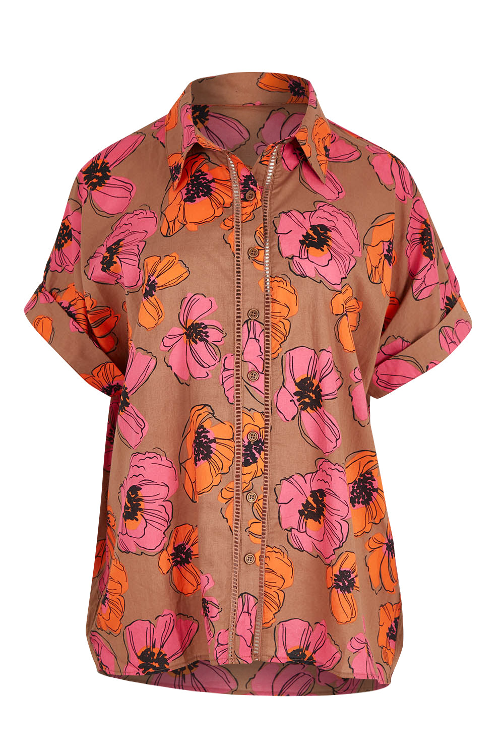 Product shot of the Alice Shirt in colour Bromley, from the front