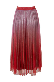 Product shot of the West End Skirt in colour Pinkred (Pink), from the back