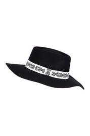 Product shot of the Desert Rancher Felt Hat in colour Black (Black), from the front