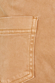 Product shot of the Barrel Leg Trousers in colour Natural, detail