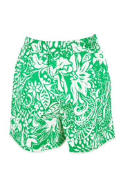 Product shot of the Wildflower Cotton Short in colour Green (Green), from the back