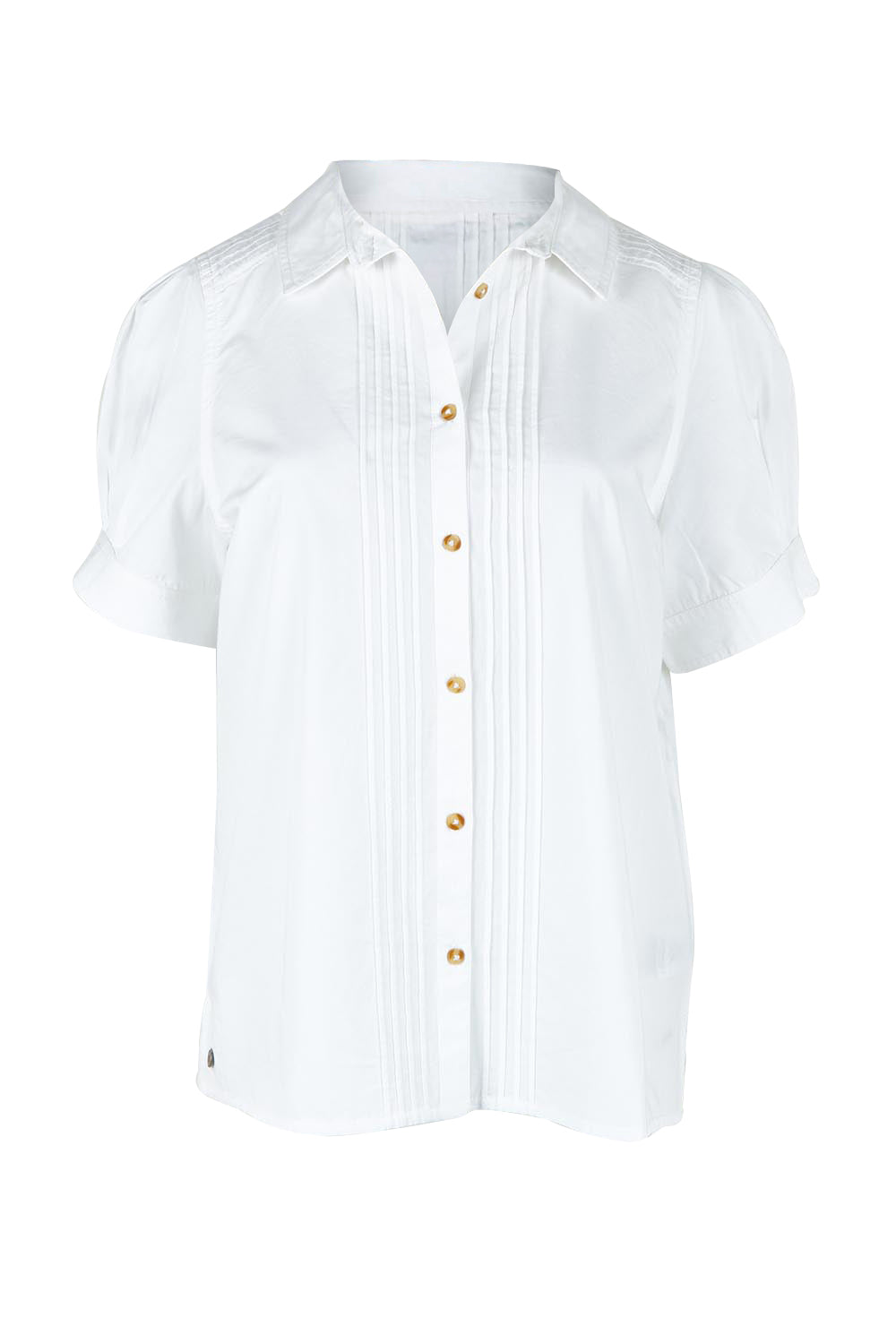 Product shot of the Cowrie Cotton Blouse in colour White (White), from the front