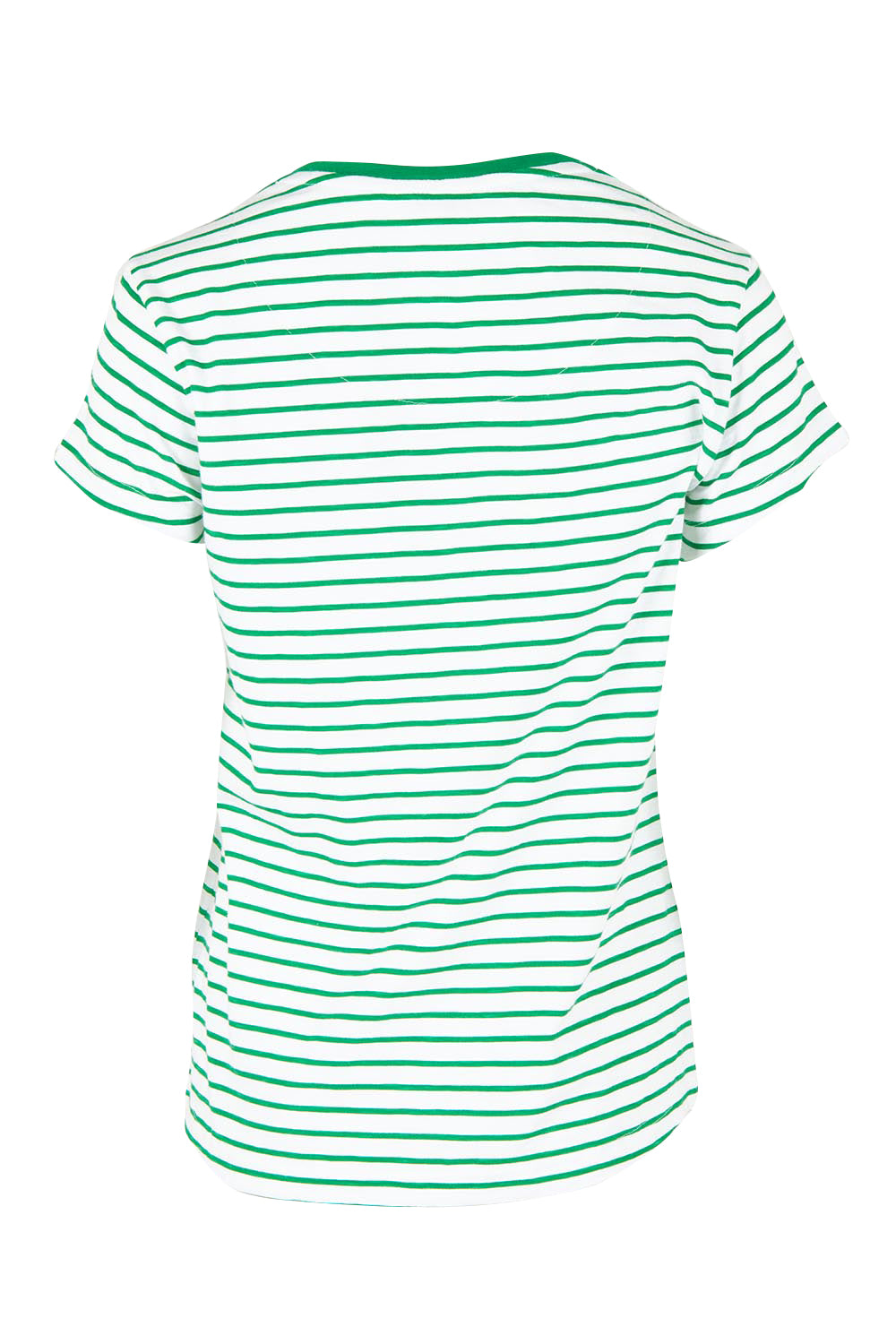 Product shot of the Evergreen Cotton Tee in colour Multi, from the back