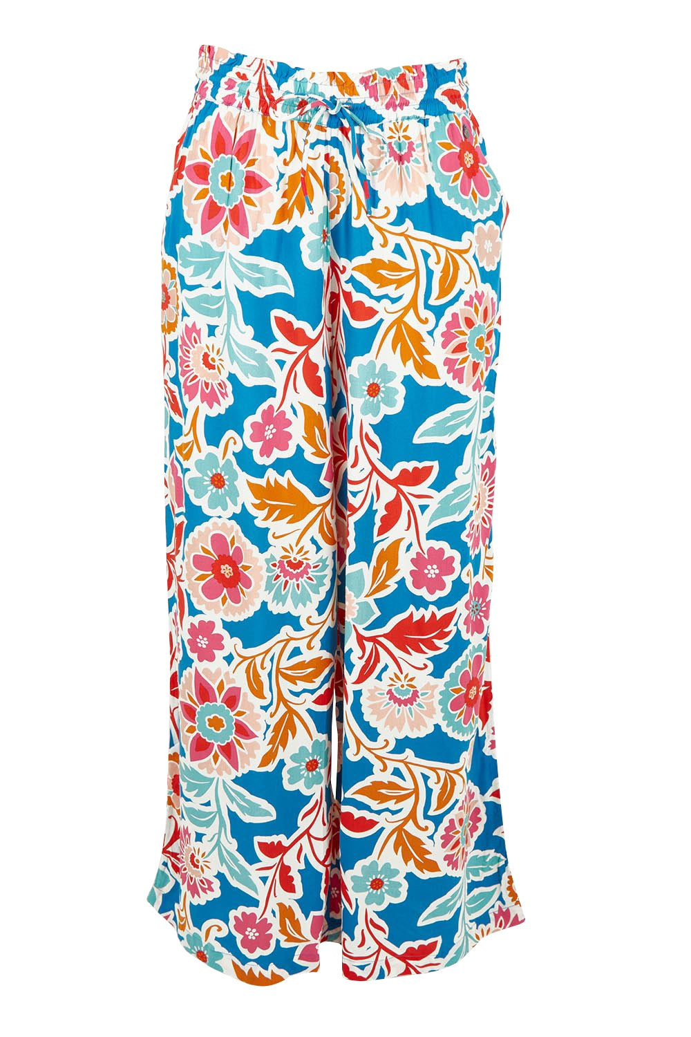 Product shot of the Full Bloom Trouser in colour Multi, from the front